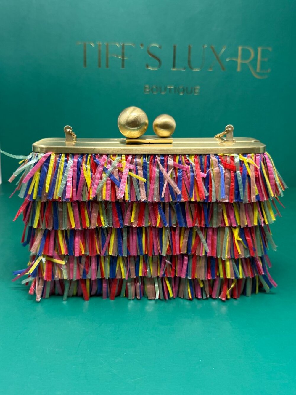 Olga Berg | Carlita Carnivale Fringe Clutch Bag